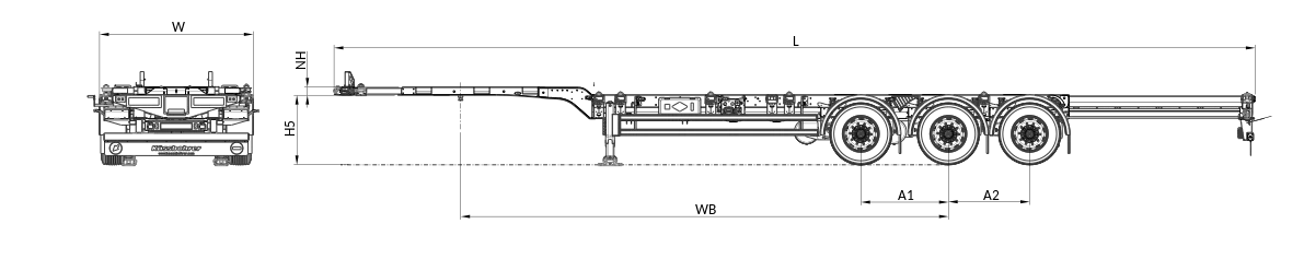 Контейнеровоз Kässbohrer K.SHG.AH - картинка - 2