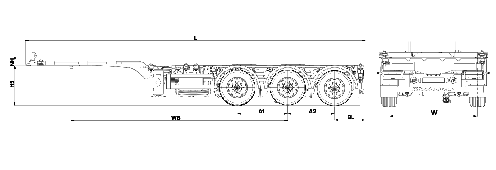 Контейнеровоз Kässbohrer K.SHG.AMH - картинка - 2
