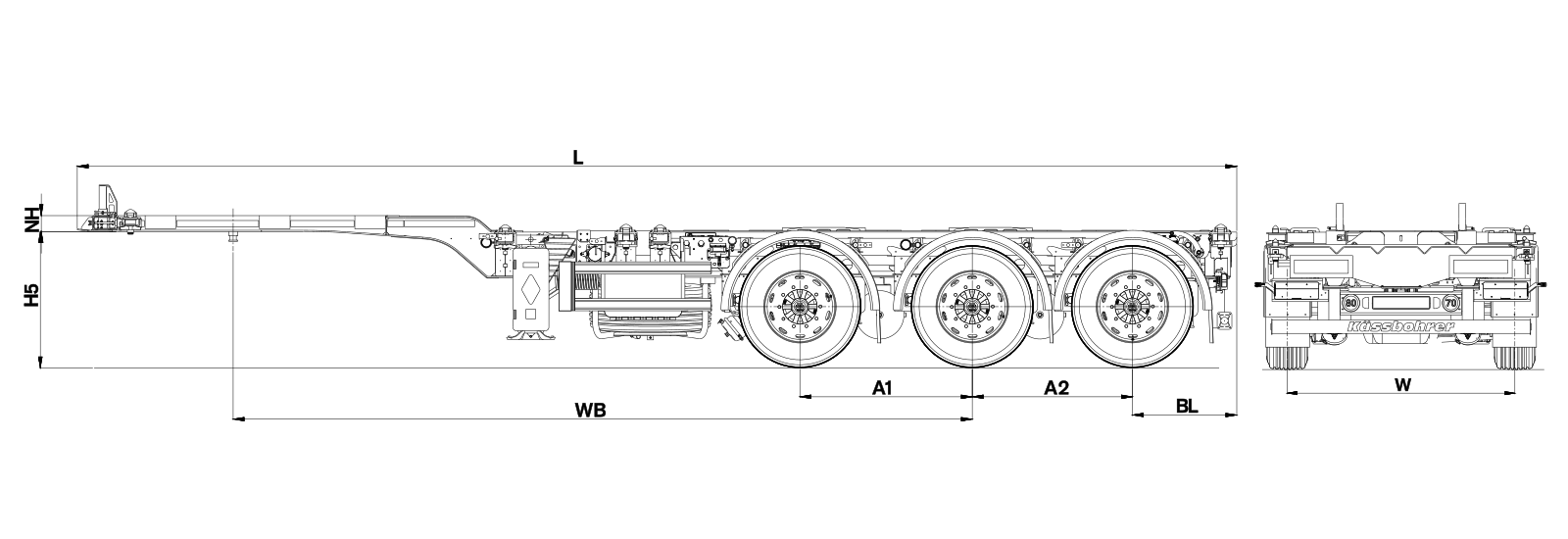 Контейнеровоз Kässbohrer K.SHG.AVMH - картинка - 2