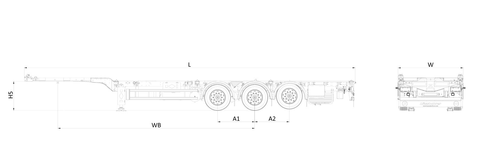 Контейнеровоз Kässbohrer K.SHG.S 40-12-27 - картинка - 2