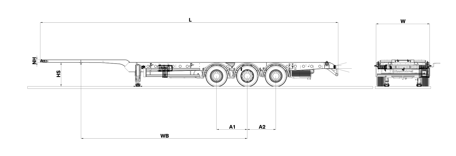 Контейнеровоз Kässbohrer K.SHG.UL - картинка - 2