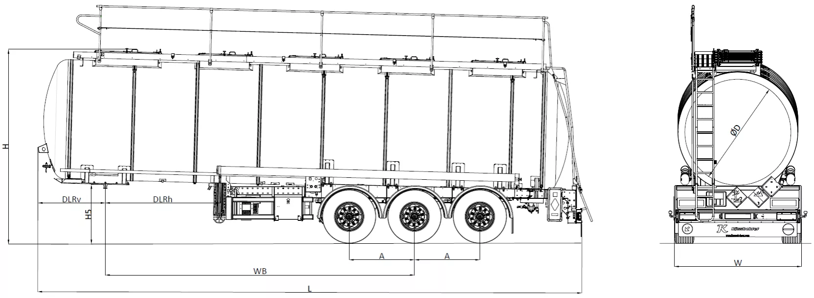 Цистерна Kässbohrer K.STC 38м3 PR - картинка - 2